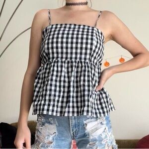 Wild Fable Gingham Peplum Tank